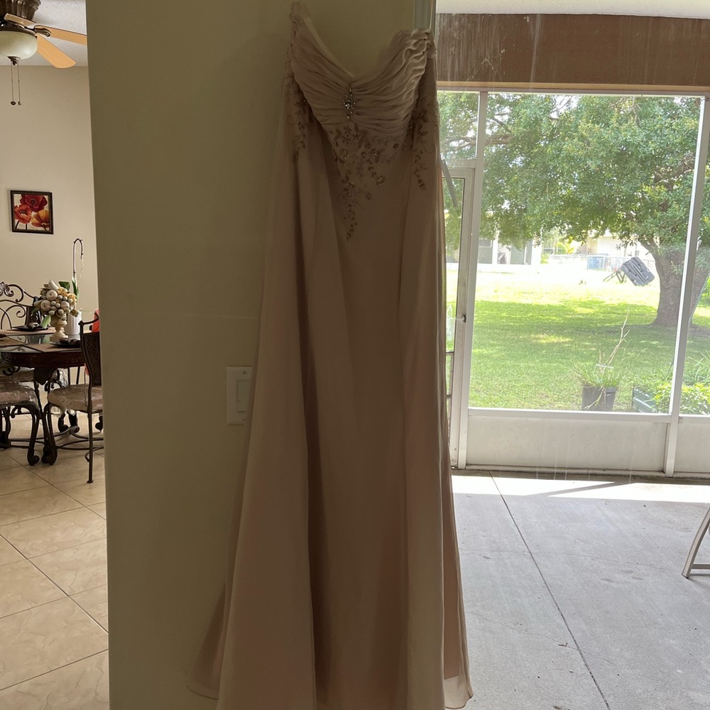 Macy's Strapless Cream Dress